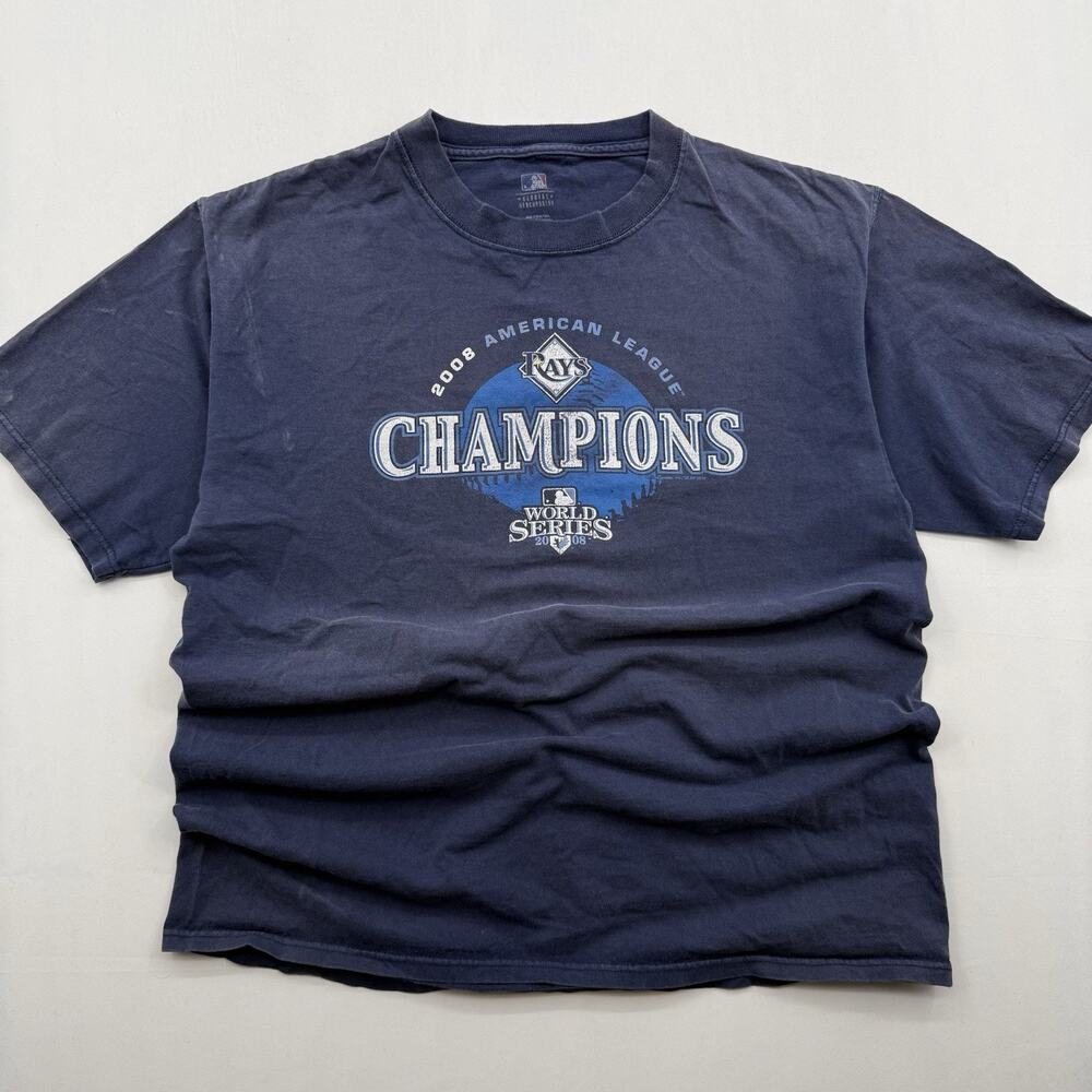 2008 American League Champions Rays‎ TShirt MLB World Series Mens Large